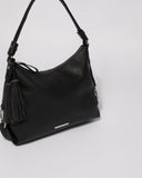 Black Natalie Slouch Tote Bag