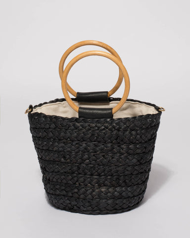 Black Keke Round Handle Mini Bag