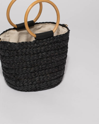 Black Keke Round Handle Mini Bag