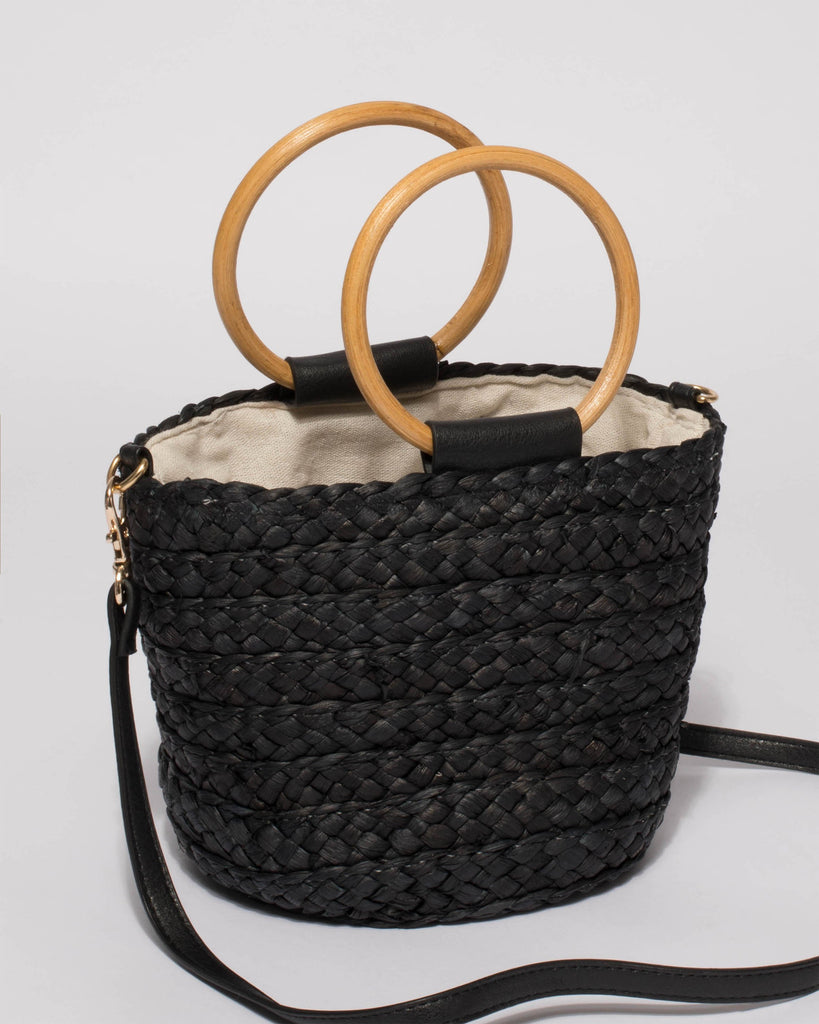 Black Keke Round Handle Mini Bag