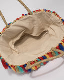 Natural Weave Large Tassel Summer Tote