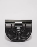 Black Gia Tassel Basket Small Bag