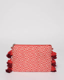 Red Bella Weave Clutch Bag