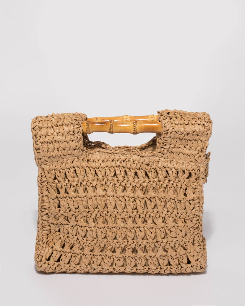 Natural Weave Maya Square Small Bag