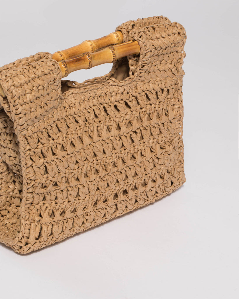 Natural Weave Maya Square Small Bag