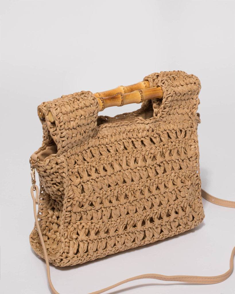 Natural Weave Maya Square Small Bag