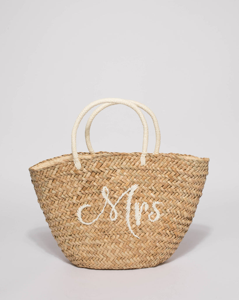 Natural Mrs Straw Tote Bag