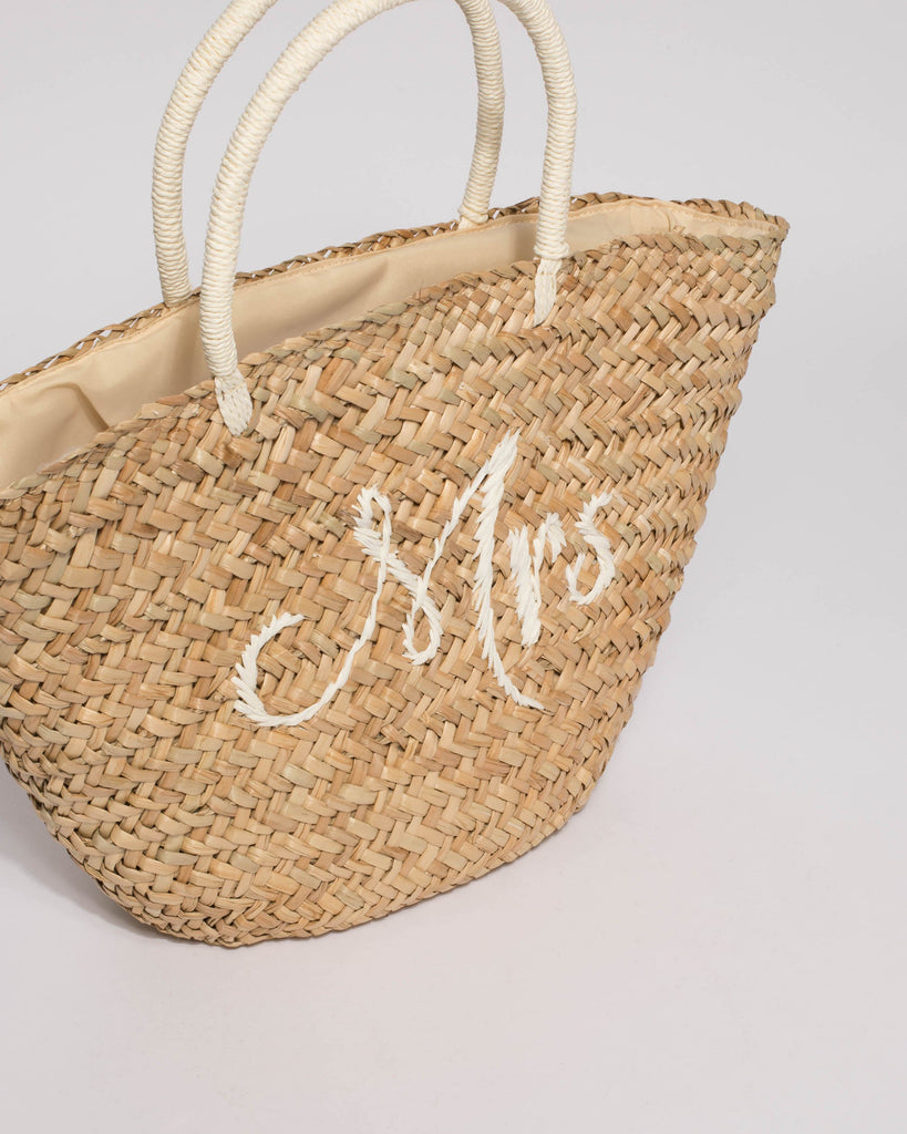 Natural Mrs Straw Tote Bag