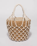 Natural Crochet Small Bucket Bag