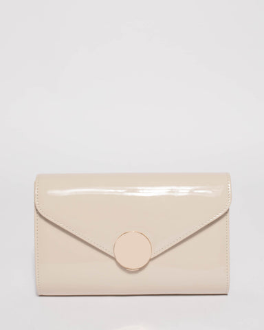 Ivory Ros Lock Clutch Bag