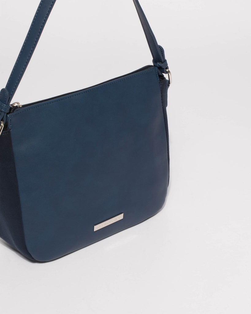 Navy Lucy Shoulder Strap Tote Bag