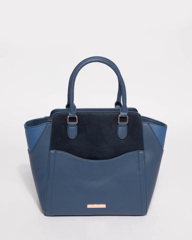 Blue Maya Pocket Large Tote Bag