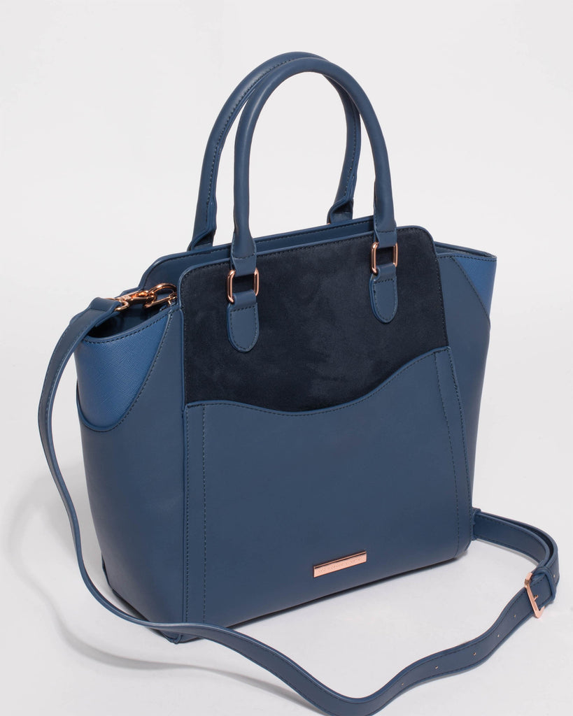 Blue Maya Pocket Large Tote Bag