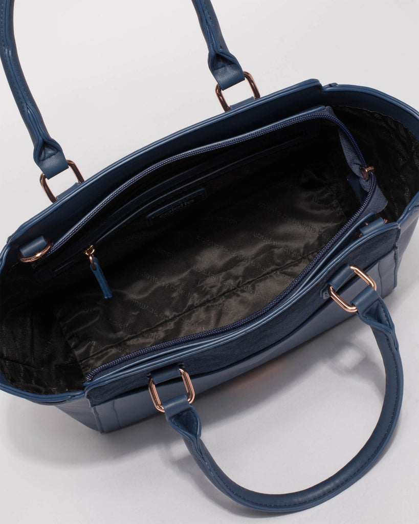 Blue Maya Pocket Large Tote Bag