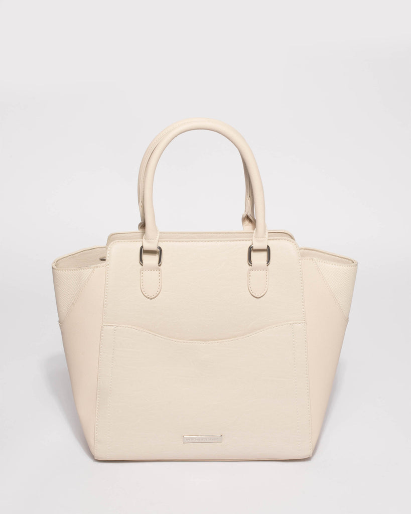 Ivory Maya Pocket Large Tote Bag