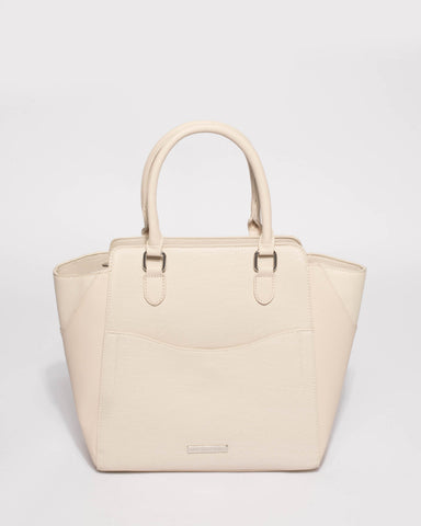 Ivory Maya Pocket Large Tote Bag
