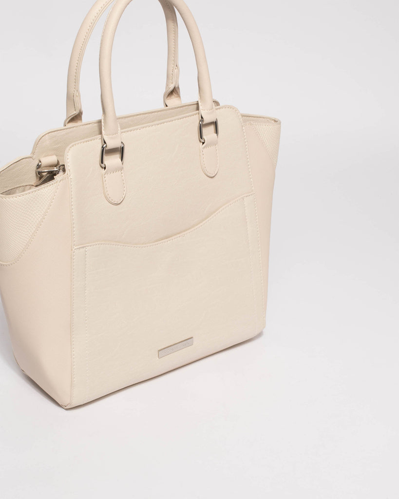 Ivory Maya Pocket Large Tote Bag