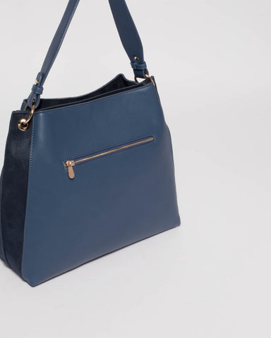 Blue Sienna Slouch Tote Bag