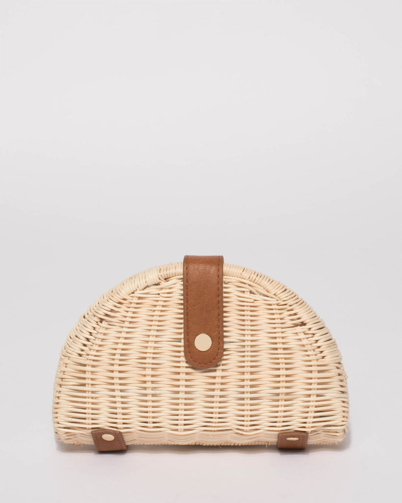 Natural Bowie Weave Clutch Bag