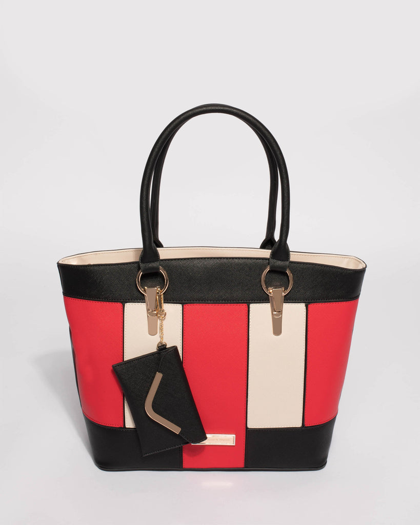 Multi Colour Aretha Tote Bag With Purse