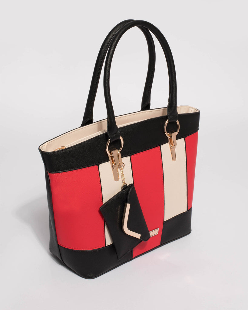 Multi Colour Aretha Tote Bag With Purse