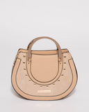 Natural Tamsin Stud Saddle Bag