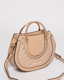 Natural Tamsin Stud Saddle Bag