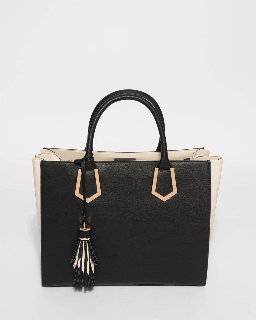 Monochrome Mila Multi Tassel Tote Bag