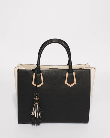 Monochrome Mila Multi Tassel Tote Bag