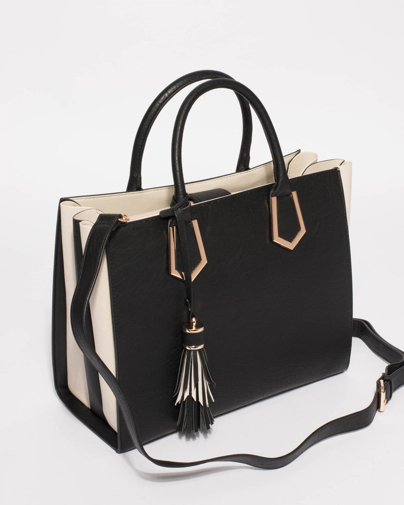Monochrome Mila Multi Tassel Tote Bag