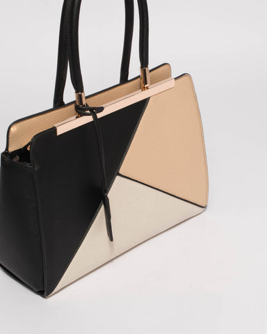 Multi Colour Ruby Panel Tote Bag