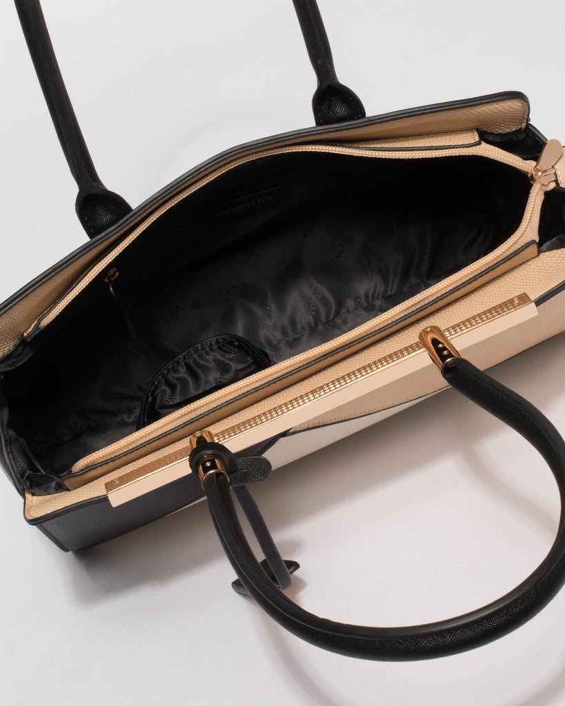 Multi Colour Ruby Panel Tote Bag