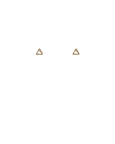 Gold Plated Mini Triangle Stud Earrings