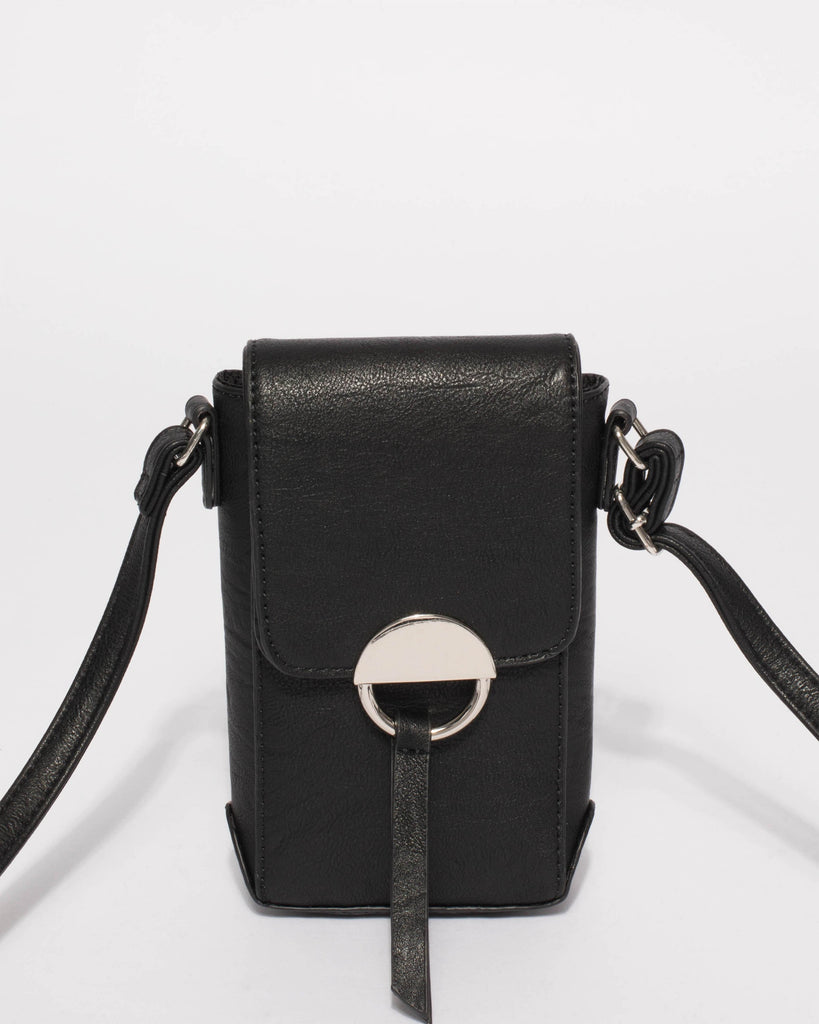 Black Mobile Crossbody Bag