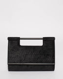Black Mel Handle Evening Clutch Bag