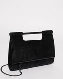 Black Mel Handle Evening Clutch Bag