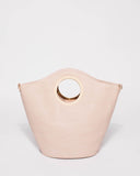 Pink Ayala Circle Handle Tote Bag
