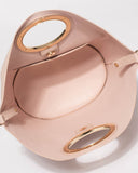 Pink Ayala Circle Handle Tote Bag