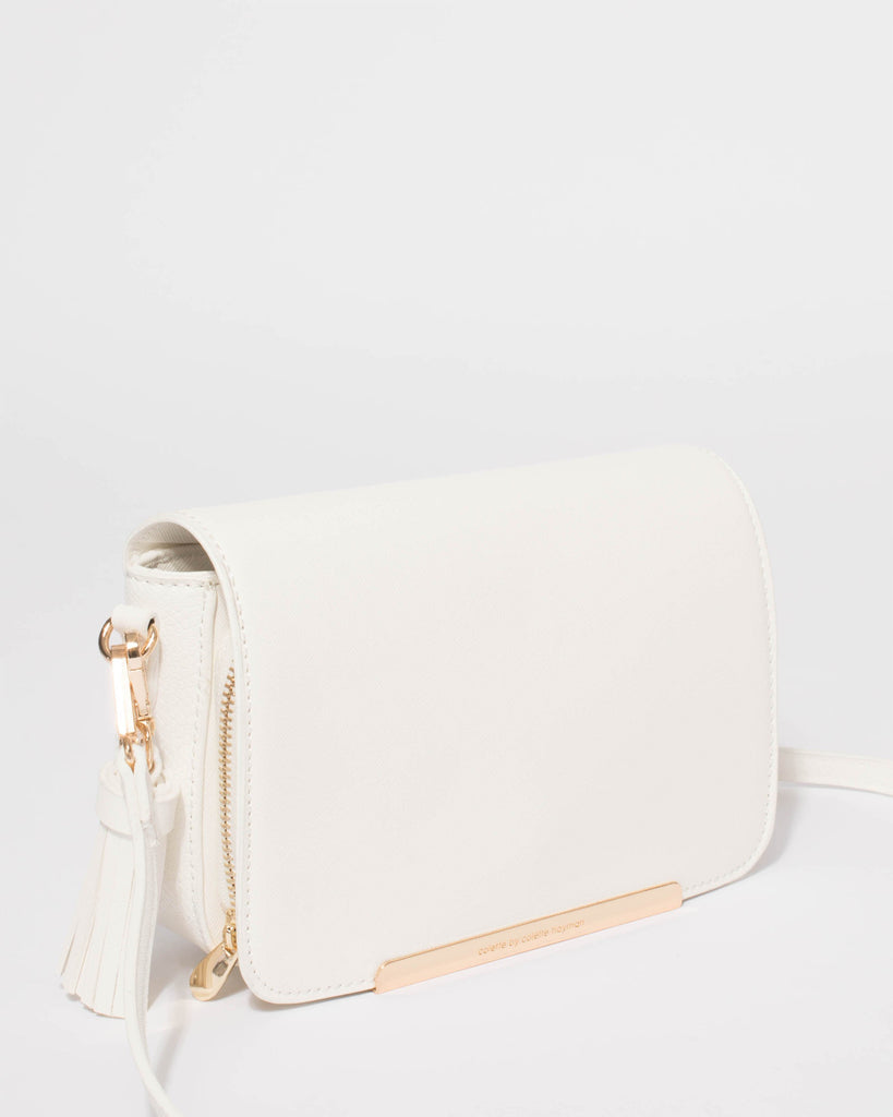 White Mel Multi Pocket Crossbody Bag