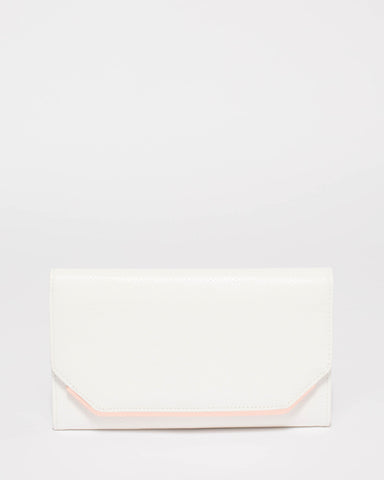White Myra Evening Clutch Bag