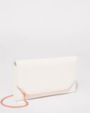 White Myra Evening Clutch Bag