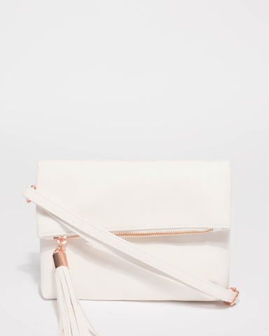 White Lisa Multi Pocket Crossbody Bag