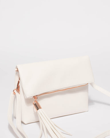 White Lisa Multi Pocket Crossbody Bag