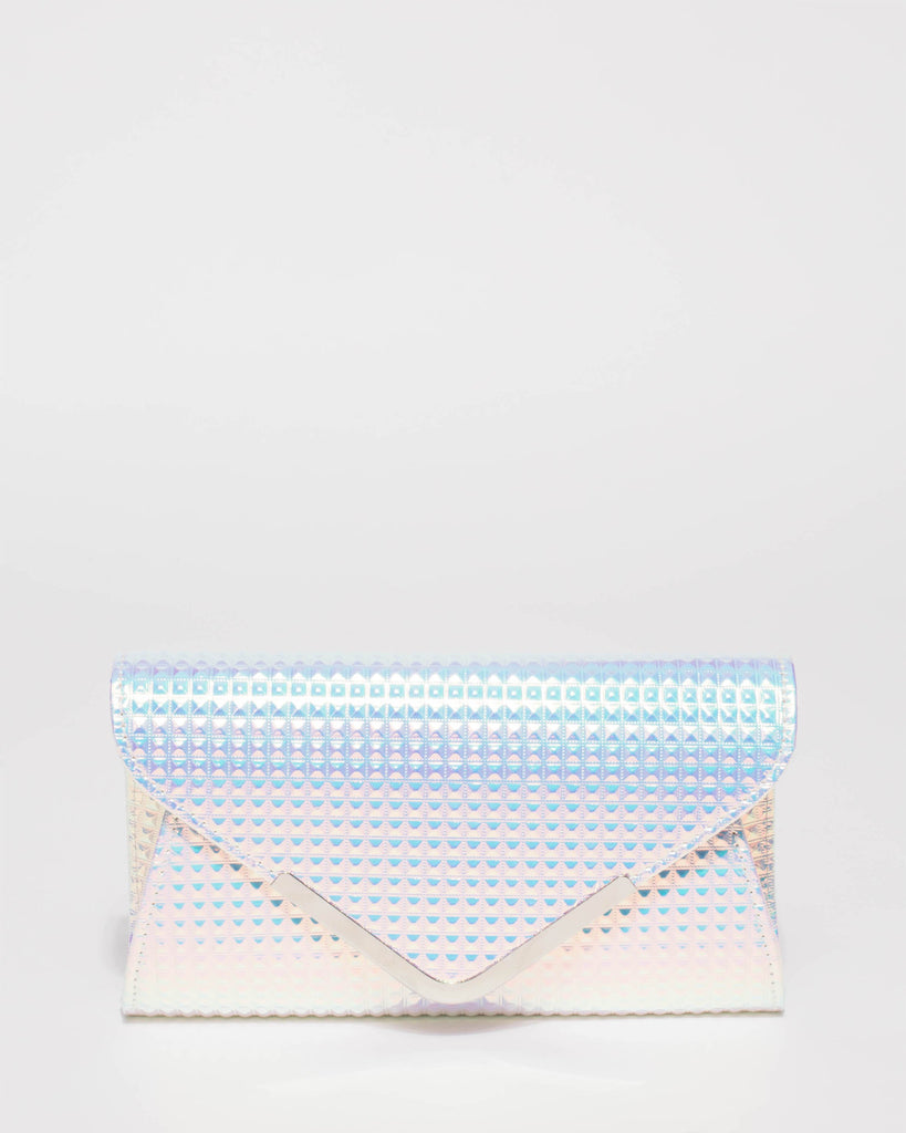 Hologram Small Plain Clare Clutch Bag