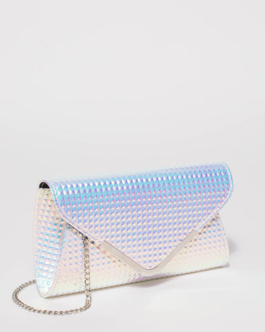 Hologram Small Plain Clare Clutch Bag