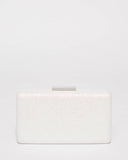 White Callie Hardcase Clutch Bag