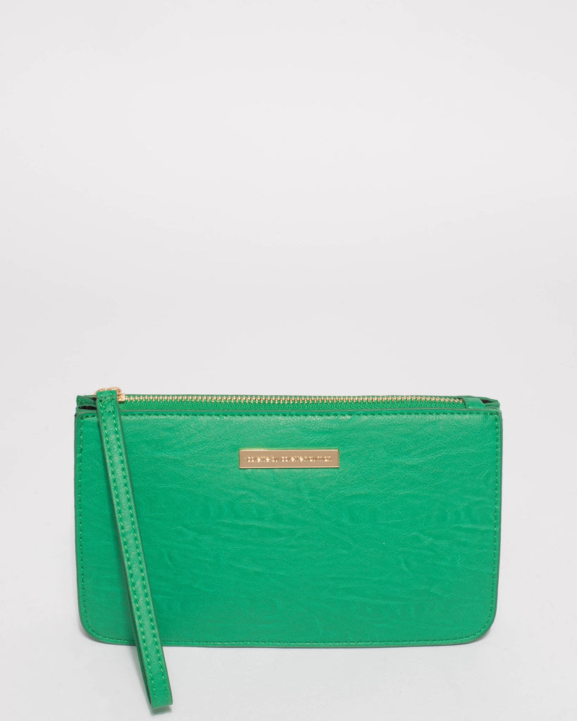 Green Willow Wristlet Clutch Bag