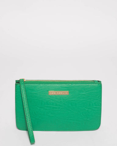 Green Willow Wristlet Clutch Bag
