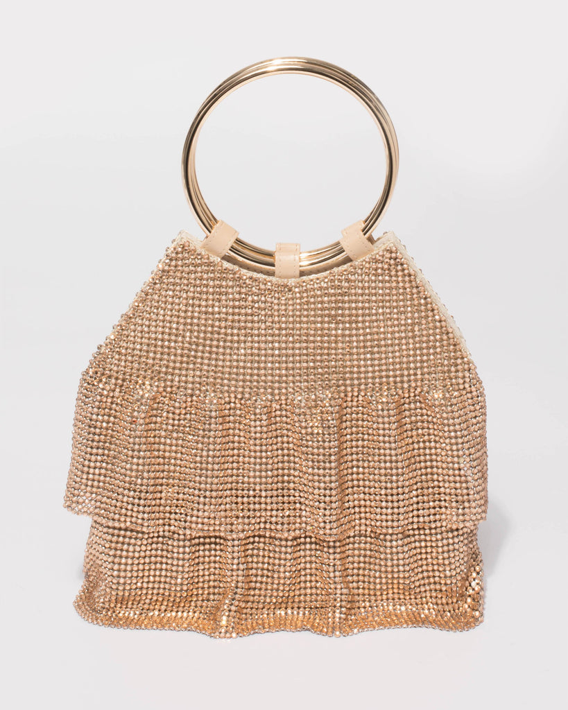 Gold Maggie Frilled Bag