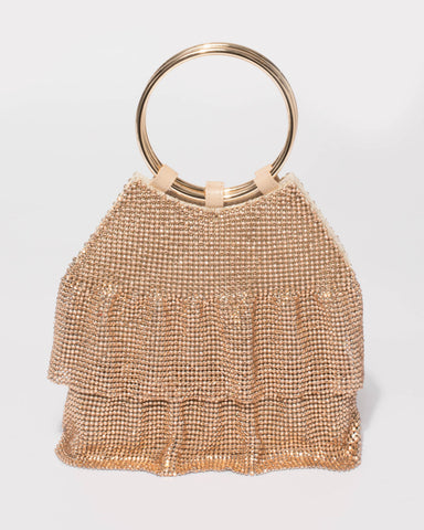 Gold Maggie Frilled Bag